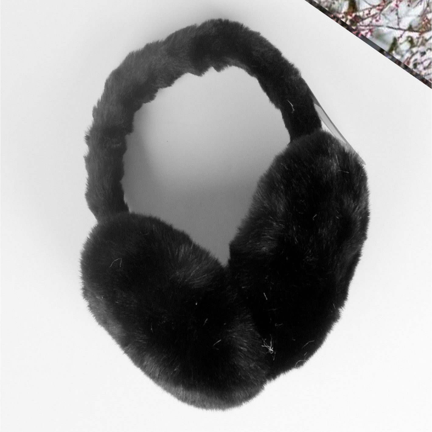 Ear Muffs - Plush - Black