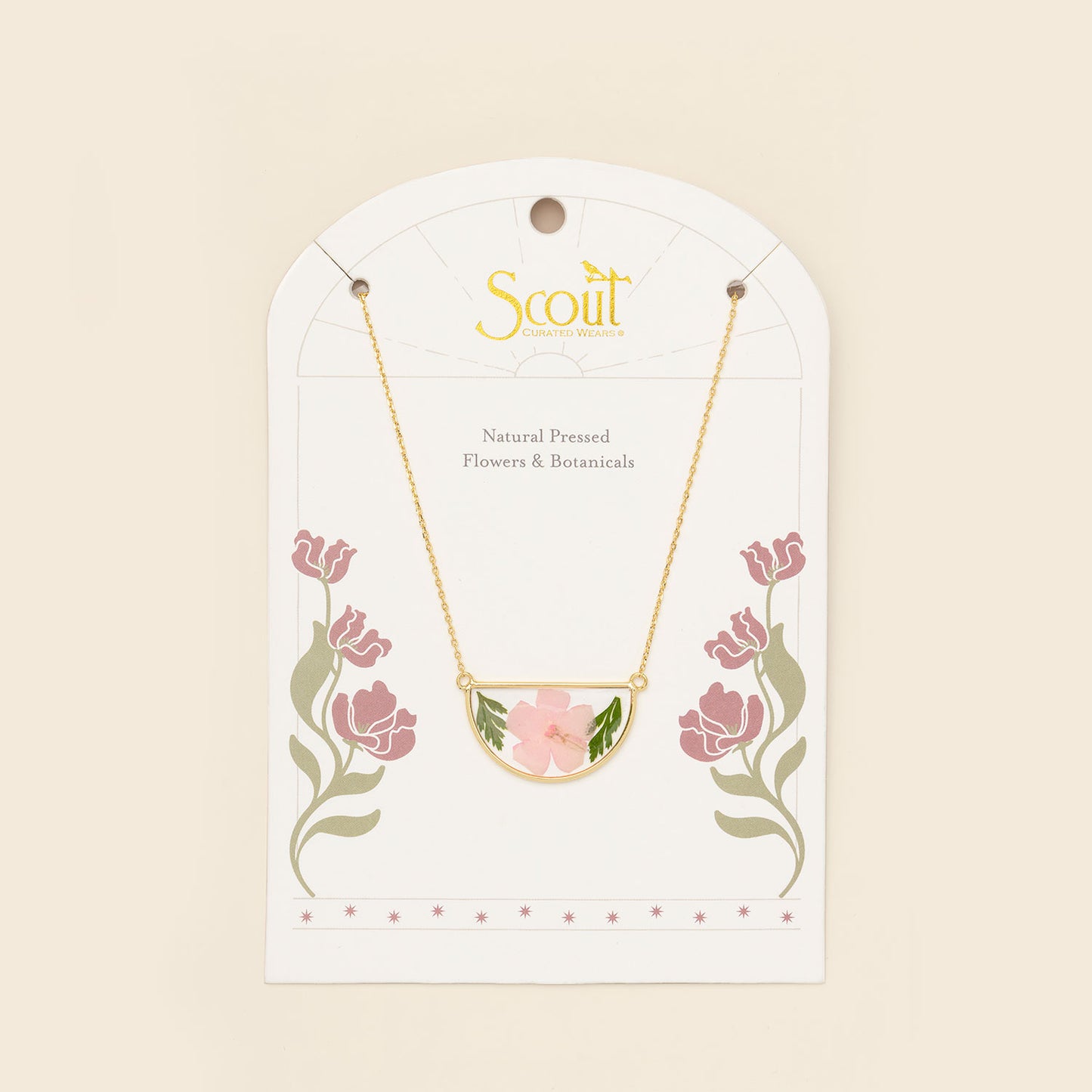 Necklace - Pressed Flower - Pink Cherry Blossom