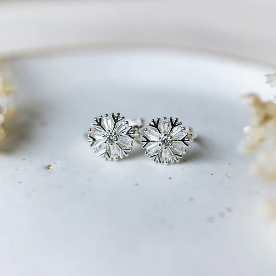 Hoop Earrings - Frosted Hoops - Silver