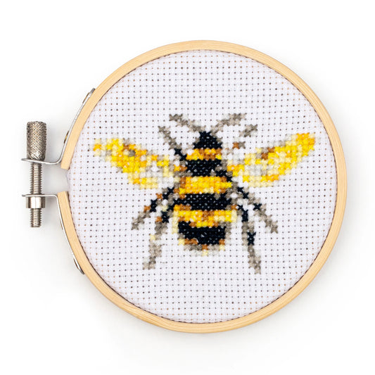 Mini Cross Stitch Embroidery Kit - Bee