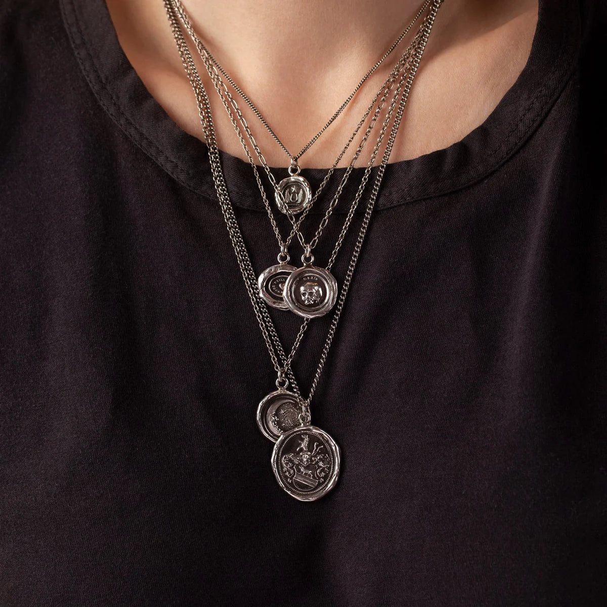 Pyrrha Talisman Necklace - What Once Was - Silver