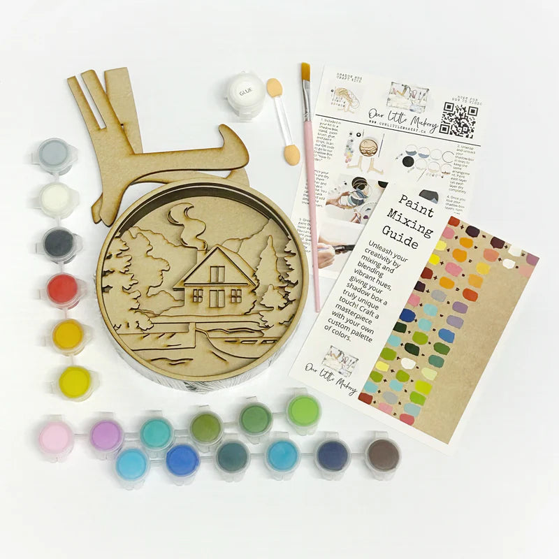 Shadow Box - Craft Kit - Cozy Cottage