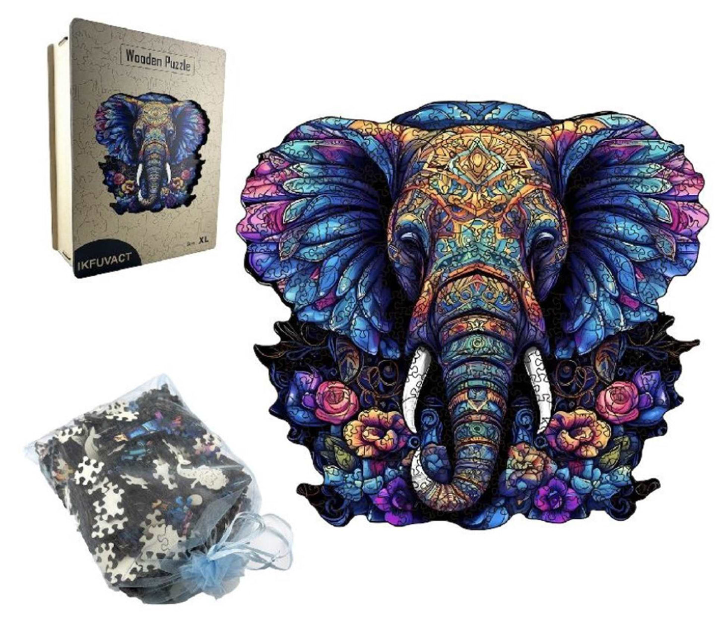 Puzzle - Wooden Elephant - 303 Pieces