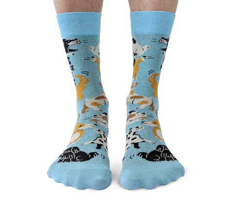 Socks - Large Crew - Less People More Dogs