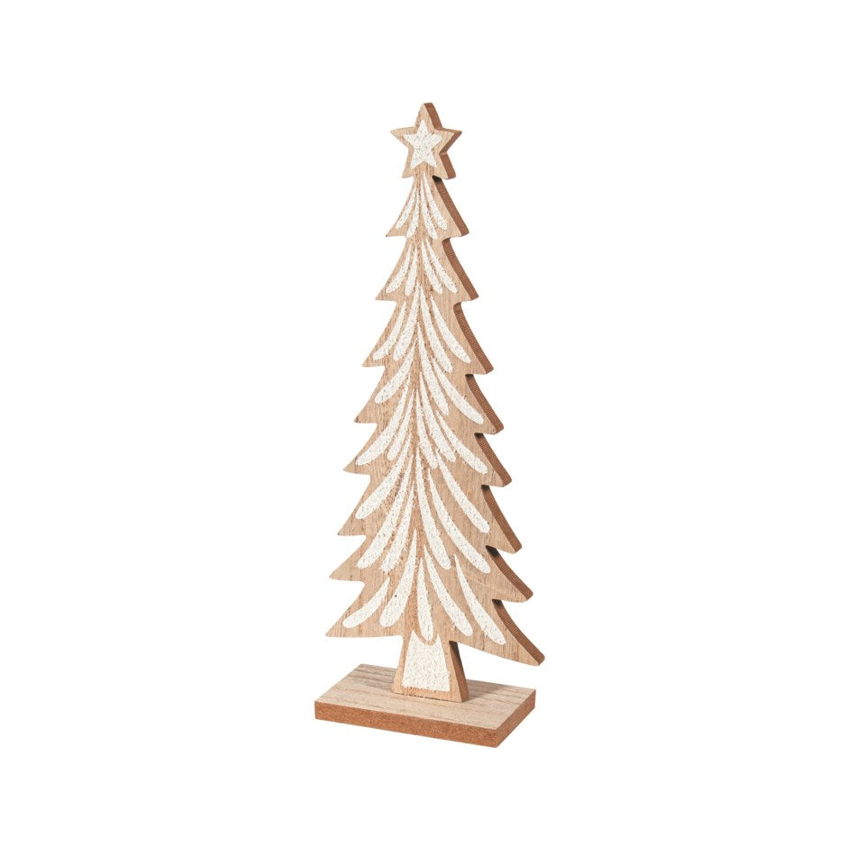 Decor Piece - White Flocked Tree - 11"