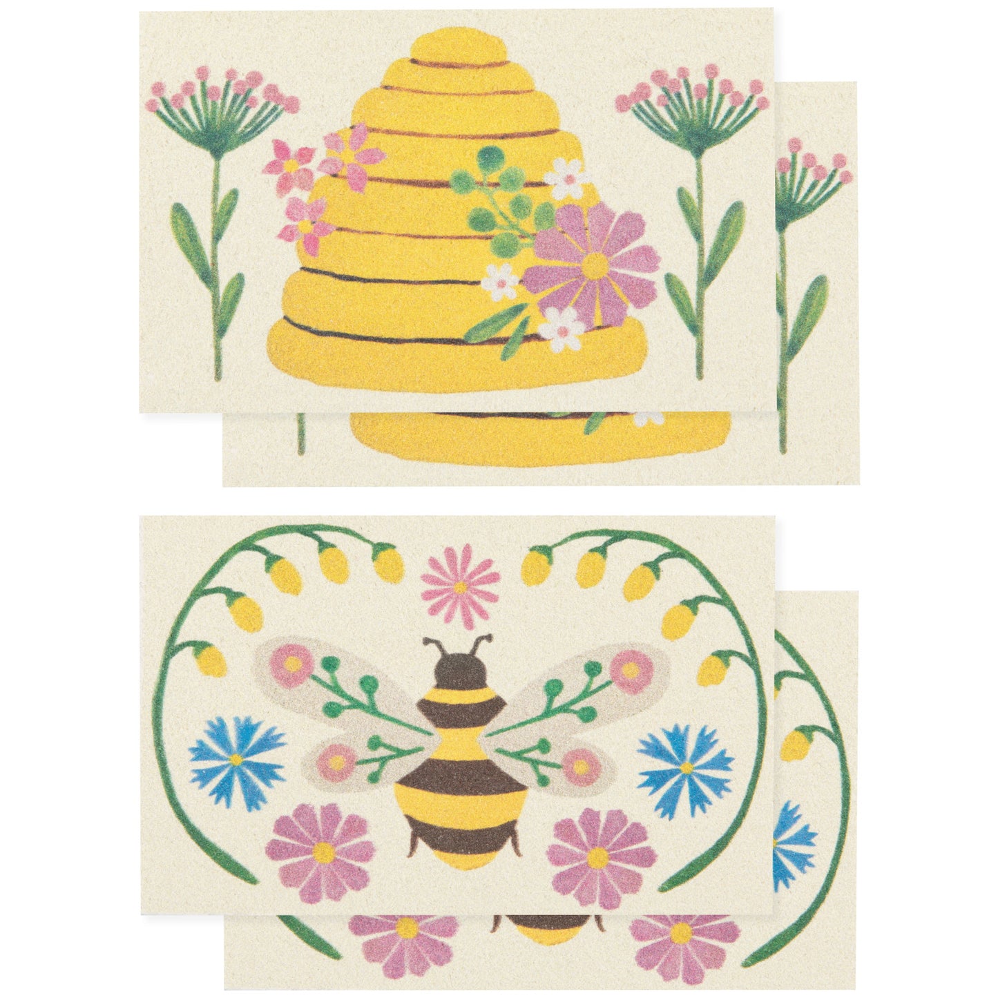 Pop Up Sponge Set - Bee Garden - Set of 4