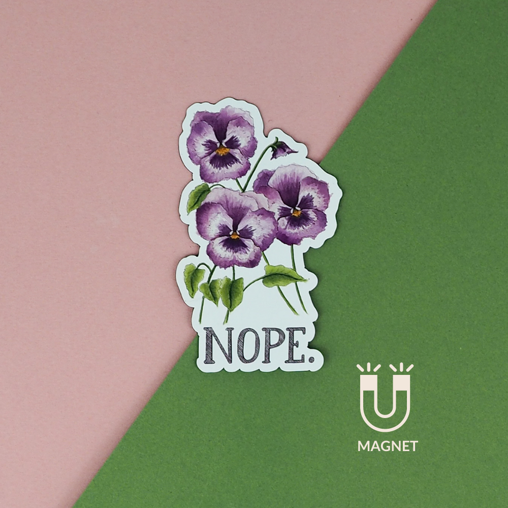 Magnet - Floral - Nope