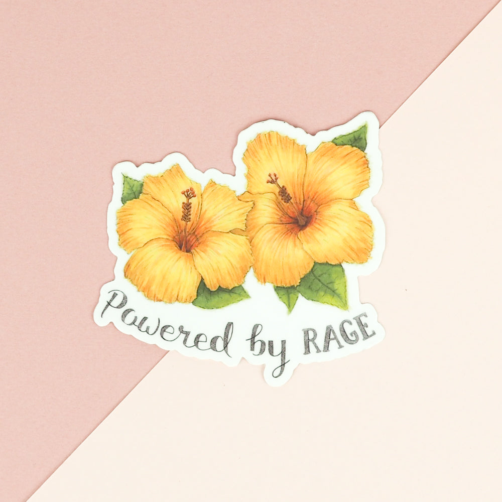 Sticker - Floral - Powered By Rage