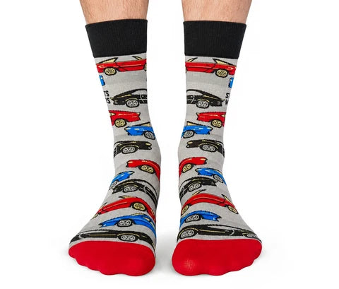 Socks - Large Crew - Still Playing With Cars
