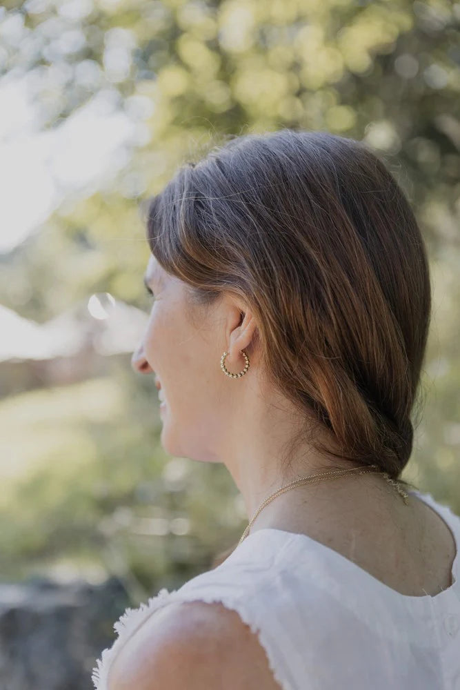 Hoop Earrings - Pinpoint - Gold