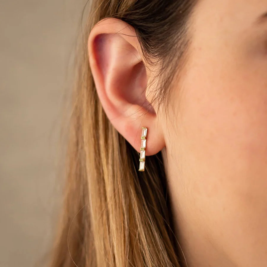 Stud Earrings - Poise - Gold