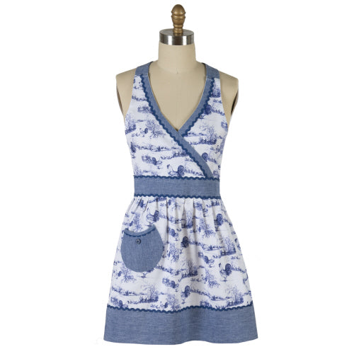 Apron - Blue Rooster