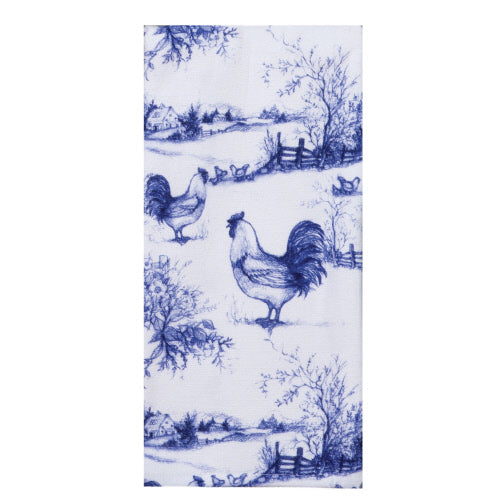 Tea Towel - Dual Purpose - Roosters Chinoiserie