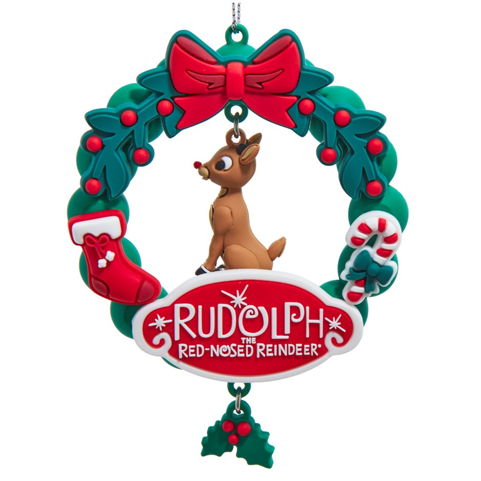 Ornament - Rudolph - Wreath