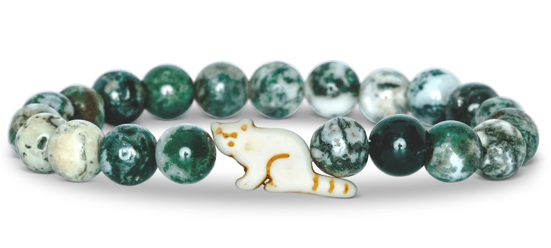 Animal Tracking Bracelet - Red Panda - Bamboo