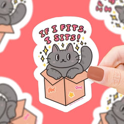 Sticker - If I Fits I Sits Cat