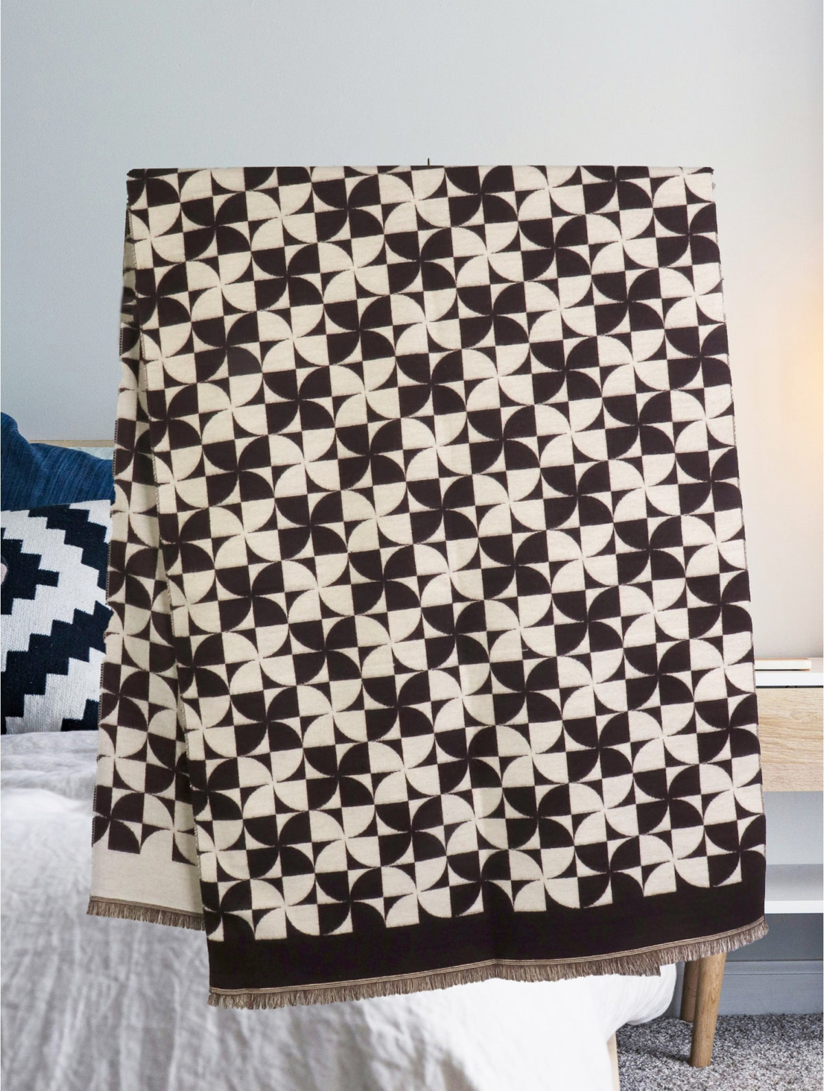 Scarf - Pin Wheel - Brown