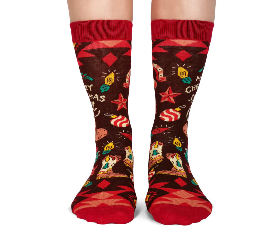 Socks - Small Crew - Country Christmas Ya'll