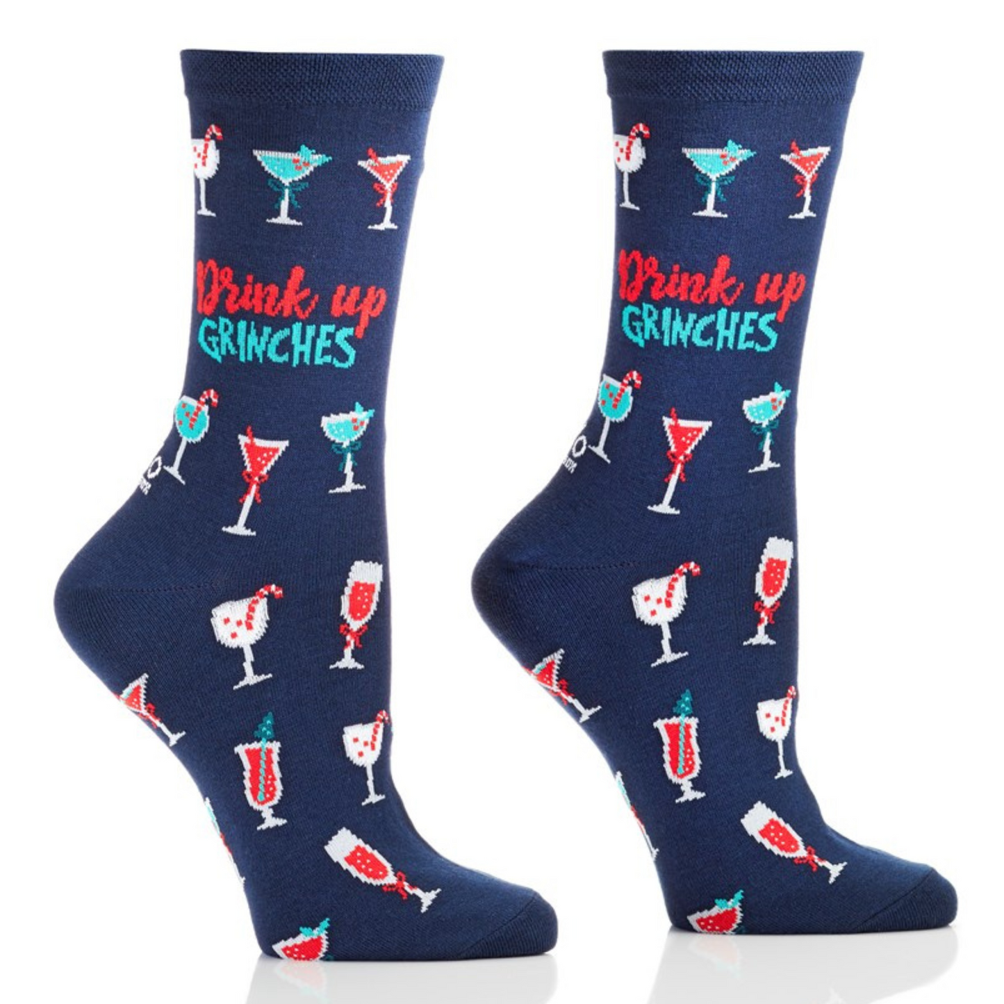 Women's Crew Socks - Drink Up Grinches