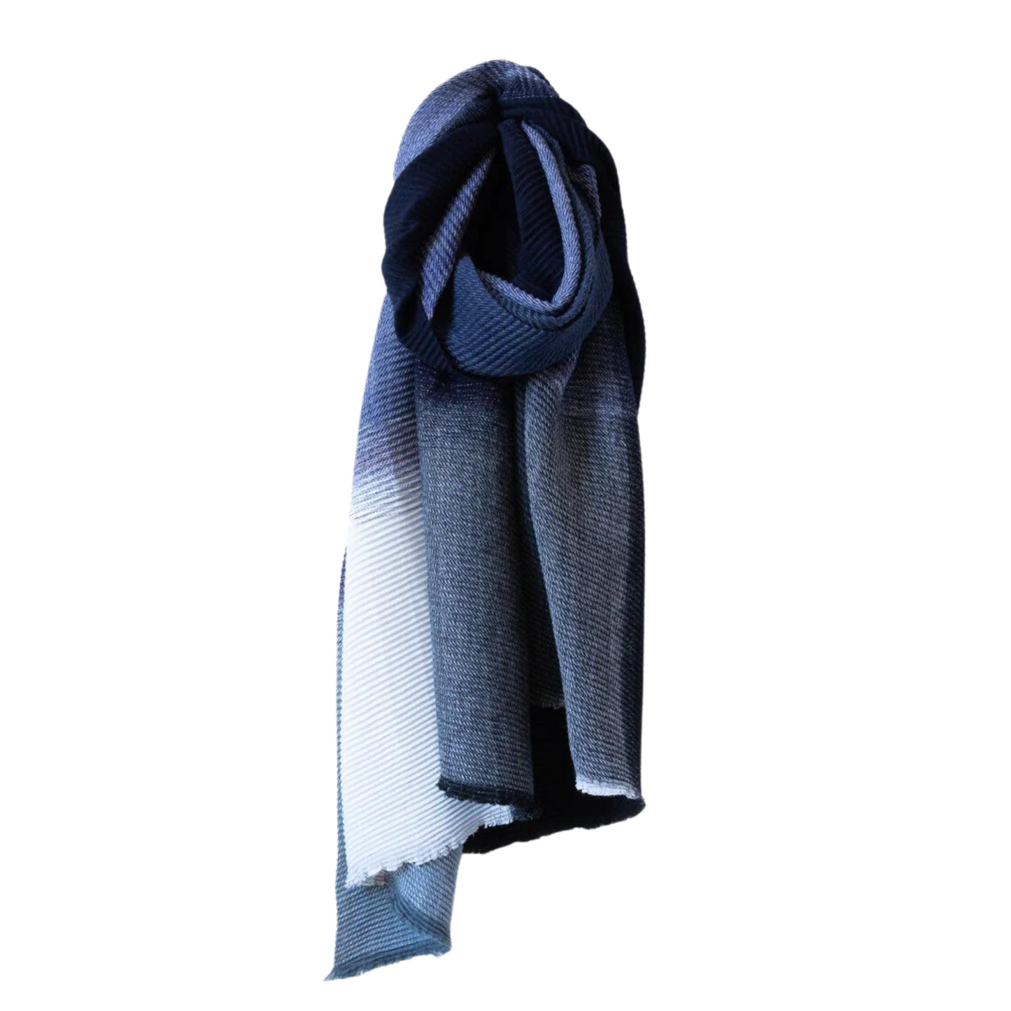 Scarf - Ribbed - Blue Ombre