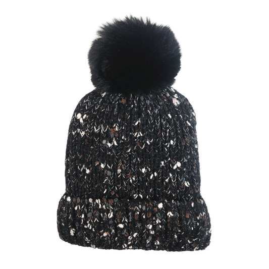 Hat - Pom Pom Speckle - Black
