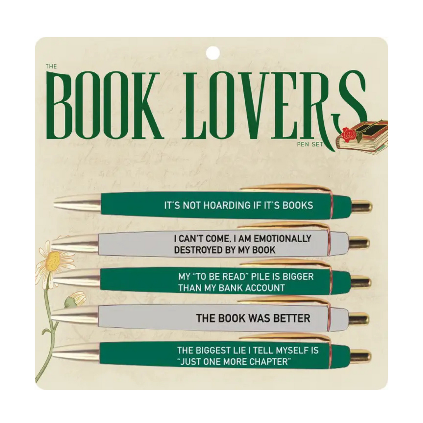 Pen Set - Book Lovers - Set of 5