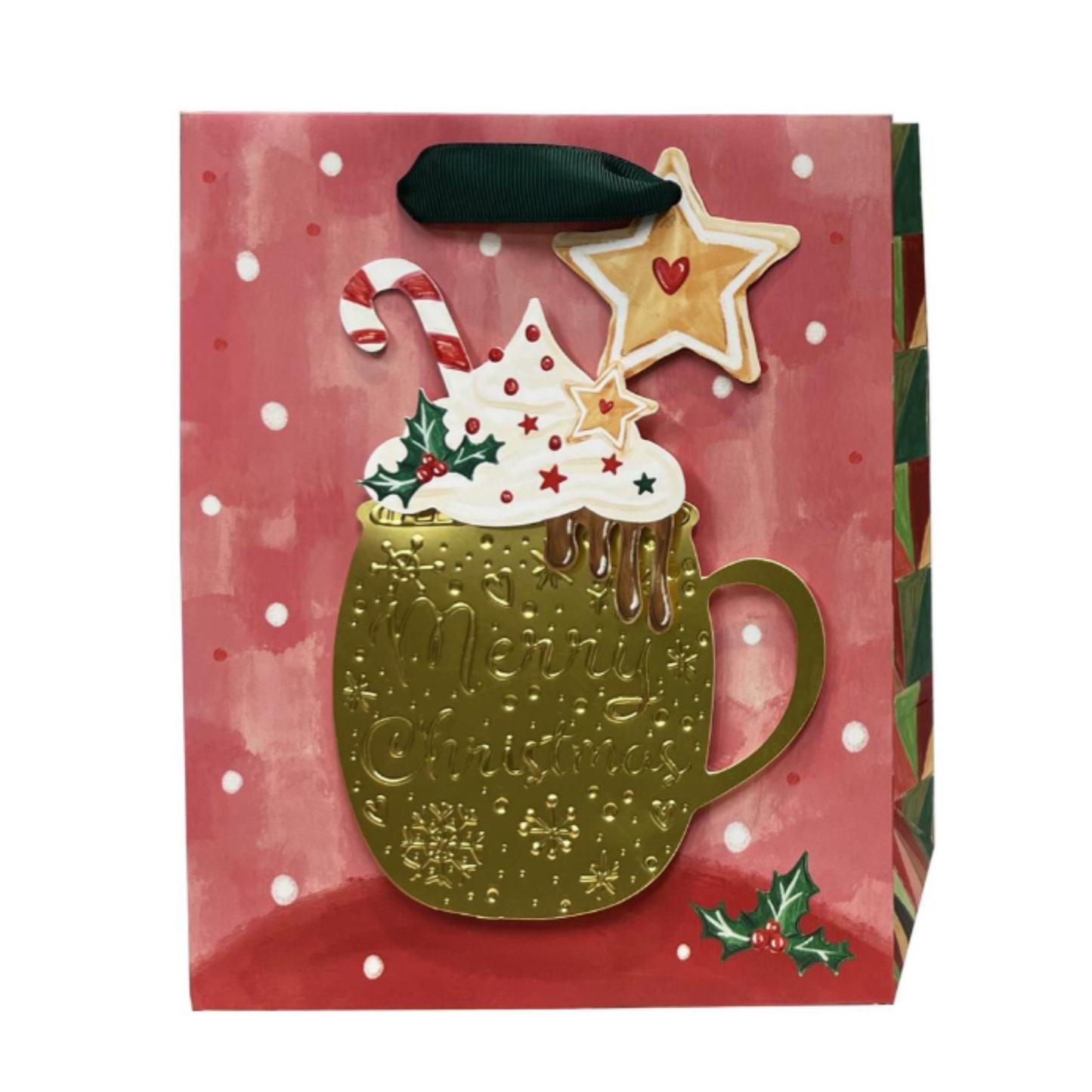 Large Gift Bag - Foiled Mug of Cocoa - 12"