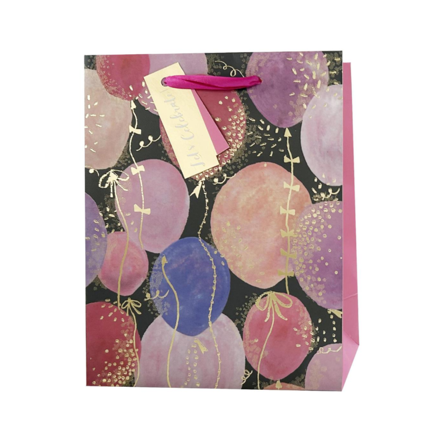 Medium Gift Bag - Foiled Balloons - 9"