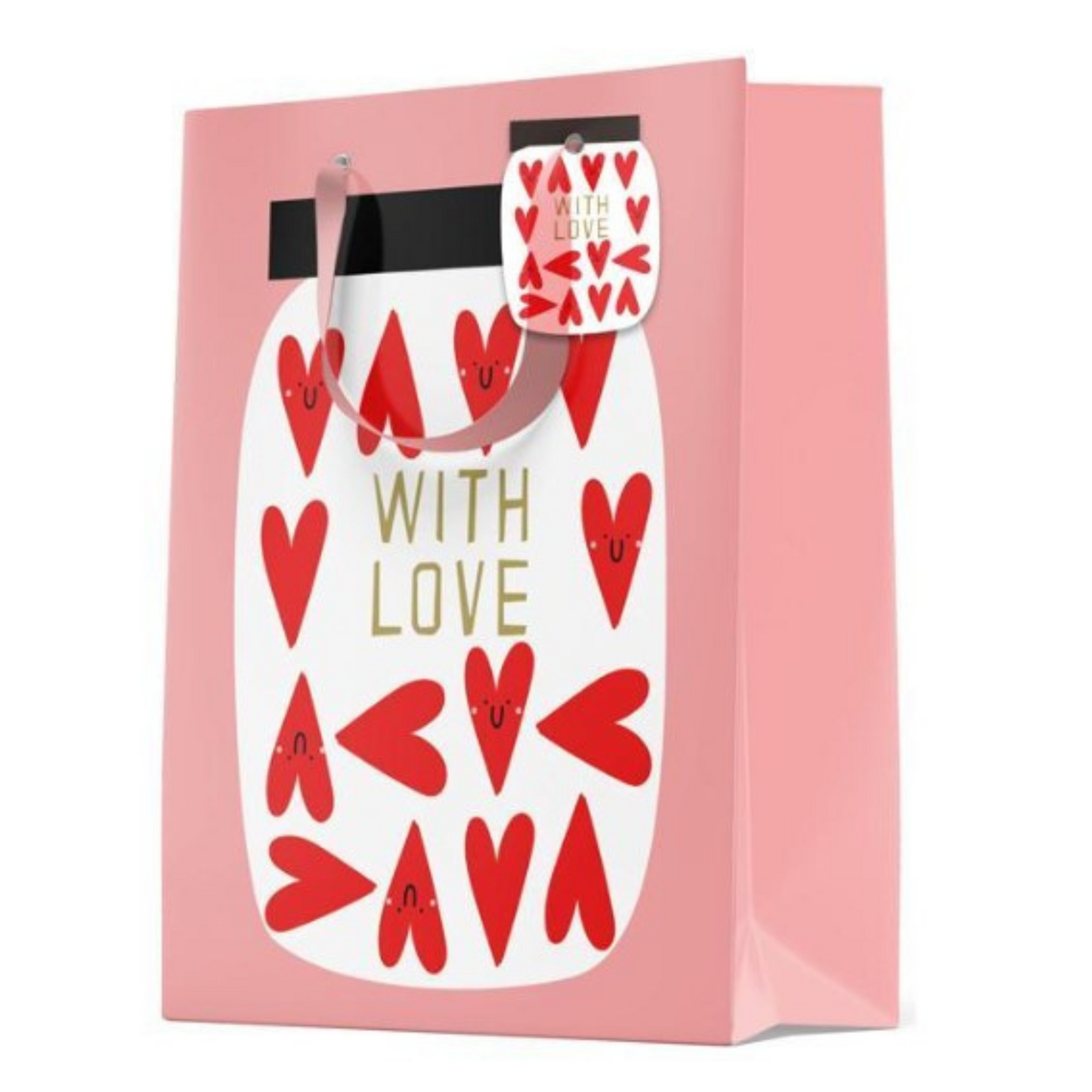 Medium Gift Bag - With Love Hearts - 9"