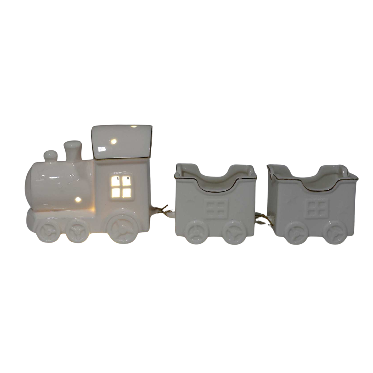 LED Decor - Porcelain Train - 12"