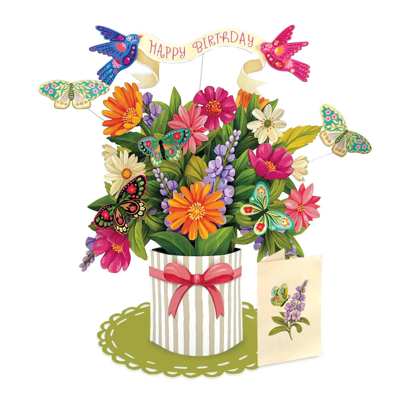 Paper Bouquet - Enchanted Garden Happy Birthday - 12"