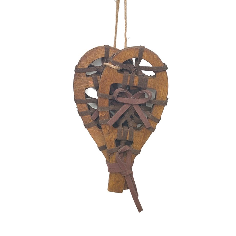 Ornament - Snowshoe - Wood