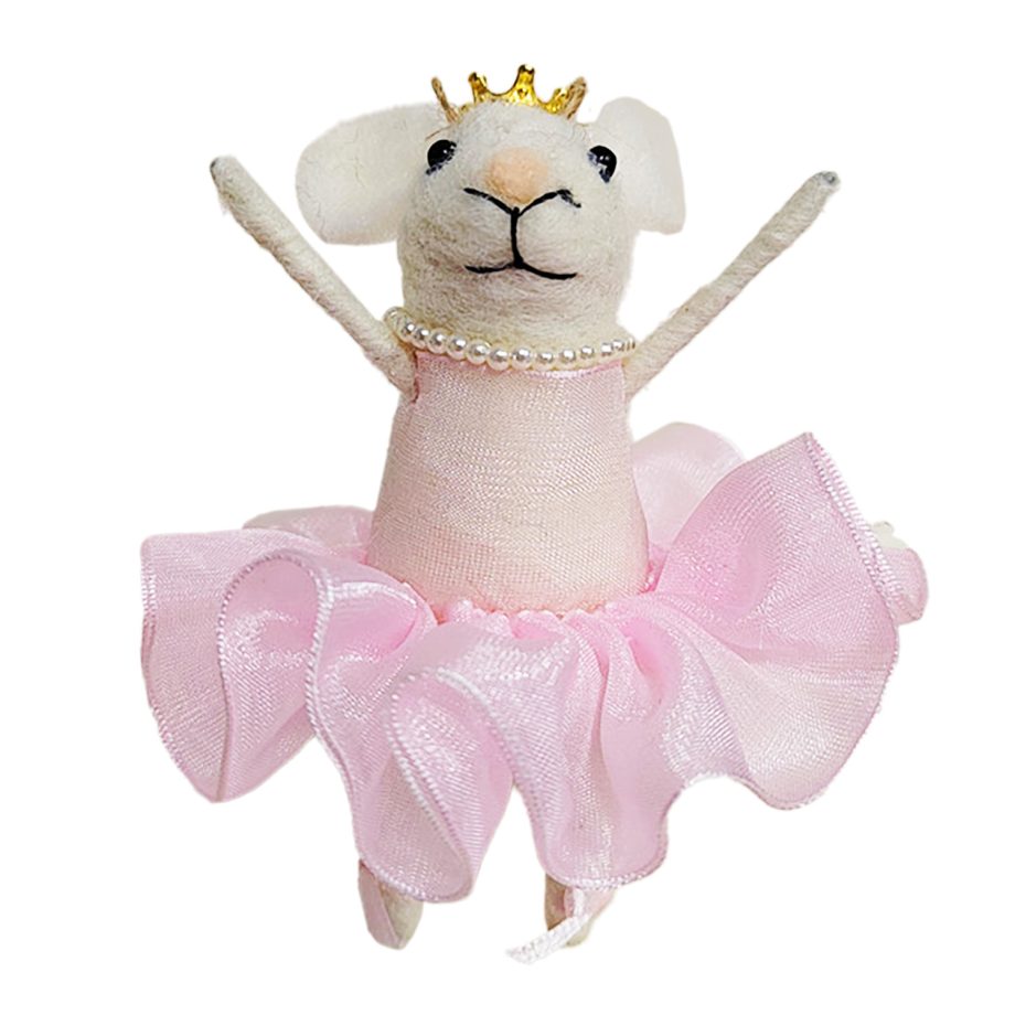 Ornament - Felt - Mouse Ballerina
