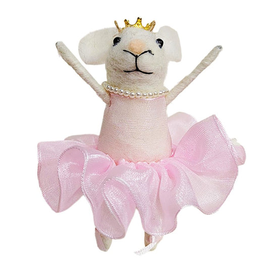 Ornament - Felt - Mouse Ballerina