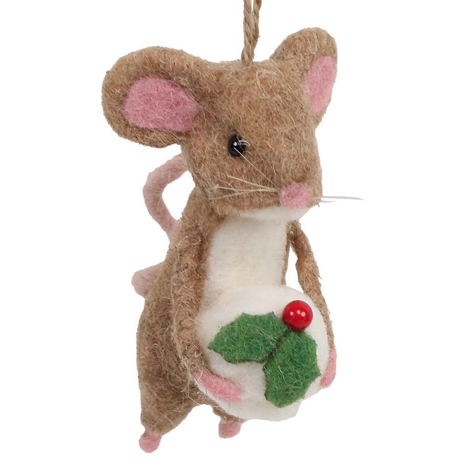 Ornament - Felt - Mouse with Cake