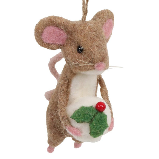 Ornament - Felt - Mouse with Cake