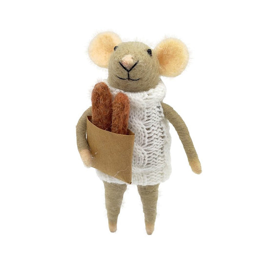 Ornament - Felt - Mouse with Baguettes