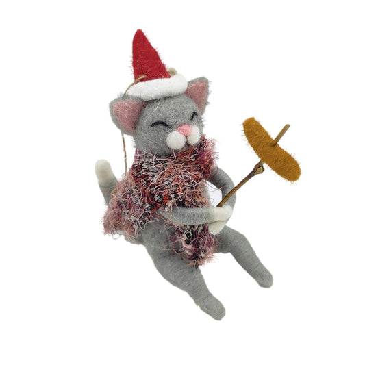 Ornament - Felt - Cat Weiner Roast