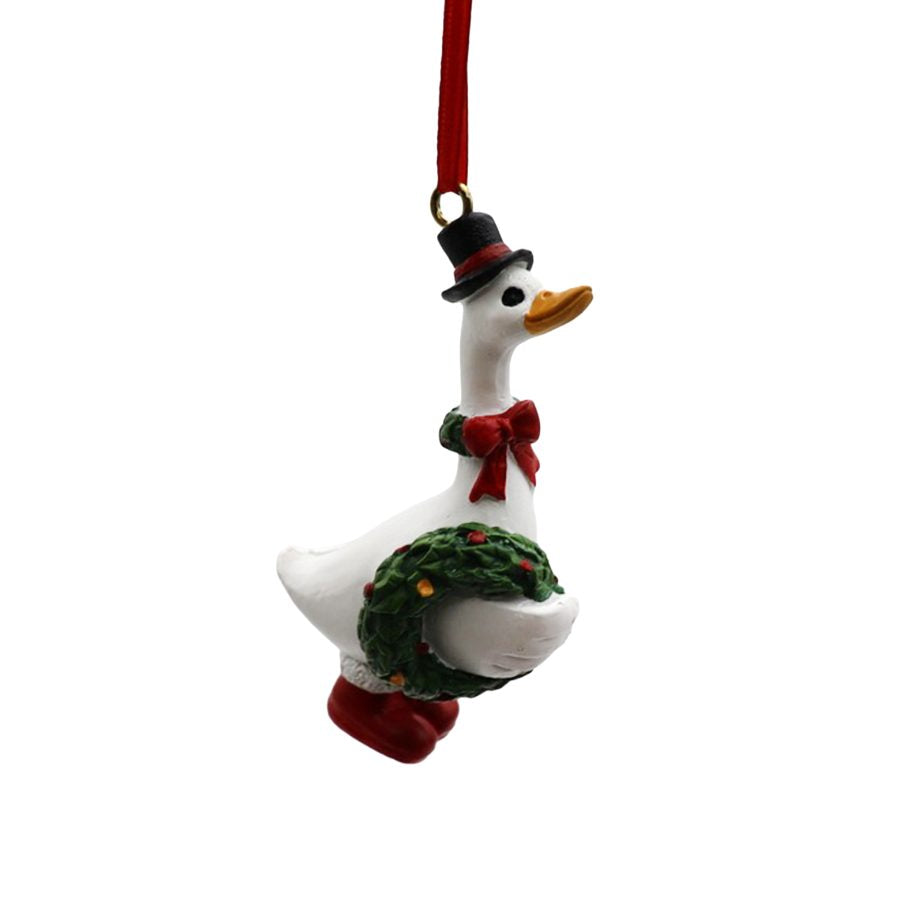 Ornament - Goose w/ Hat and Wreath