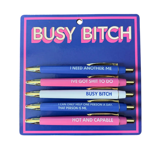 Pen Set - Busy Bitch - Set of 5
