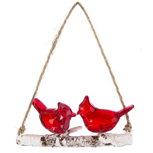 Ornament - Mini Cardinals on Branch