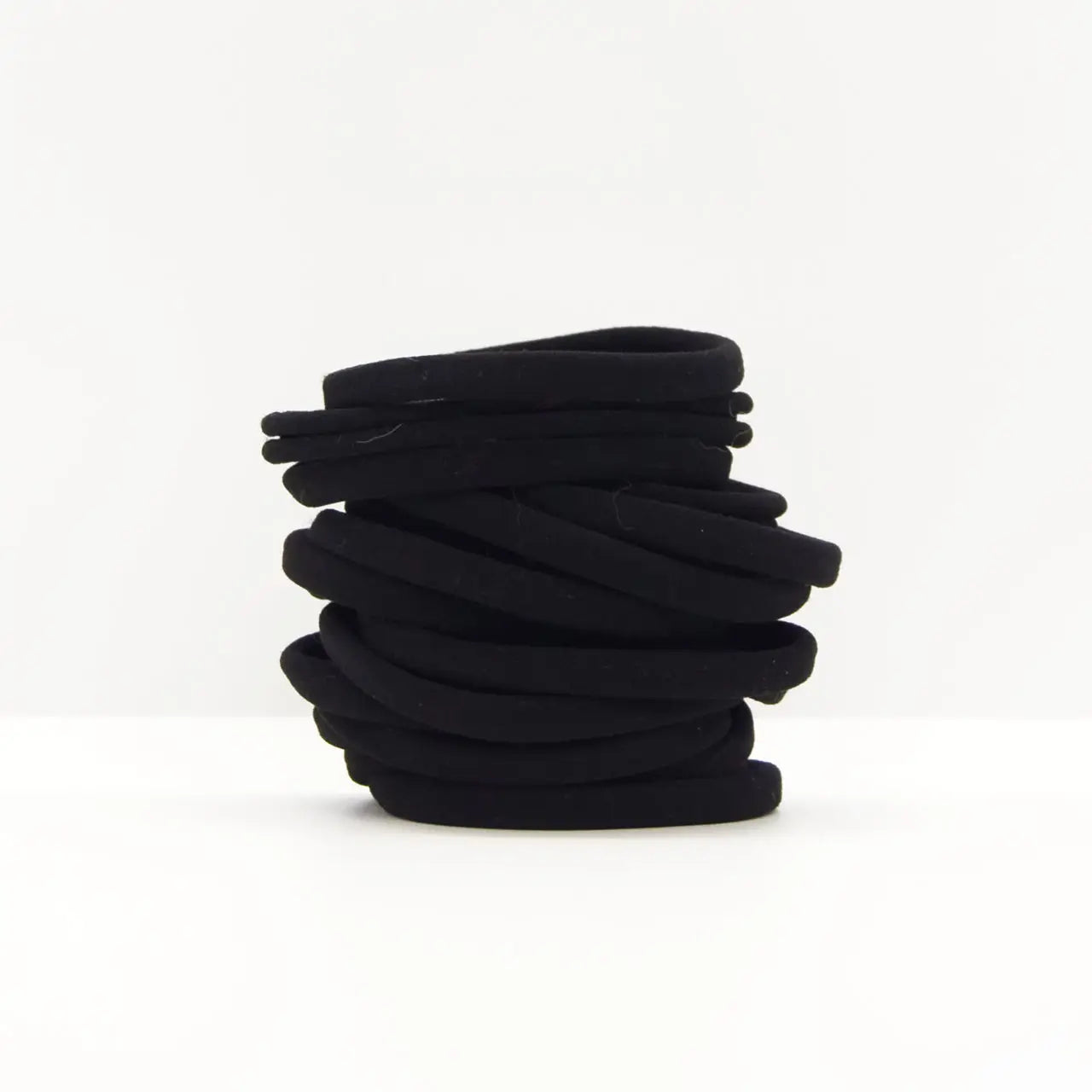 Hair Elastics - Nylon - Black Set of 20