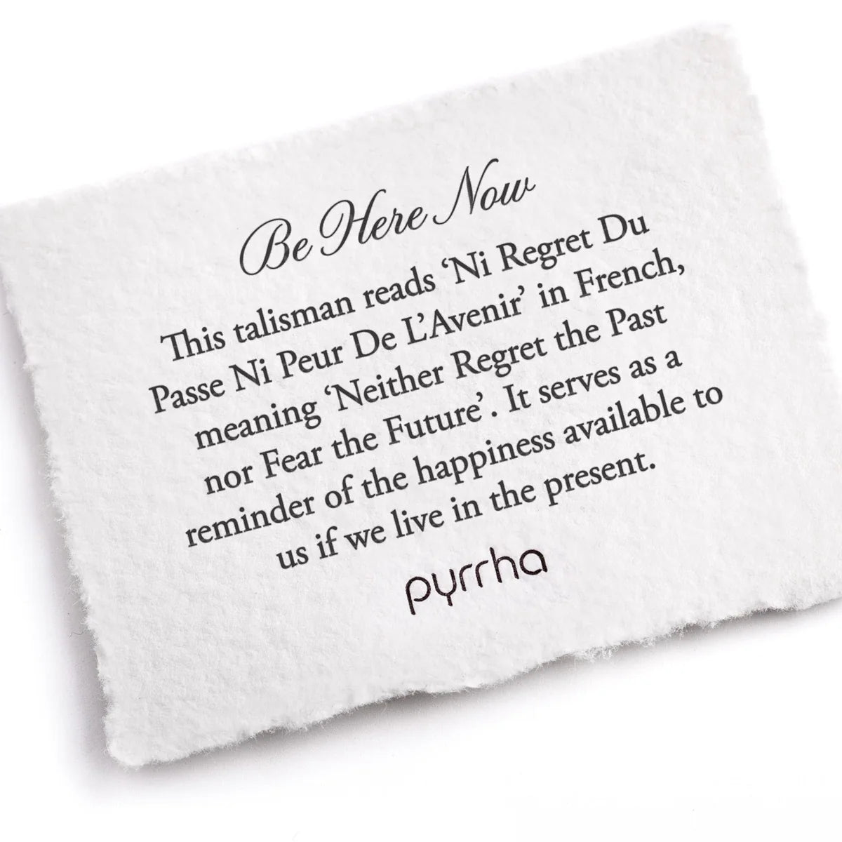 Pyrrha Talisman Necklace - Be Here Now - Silver