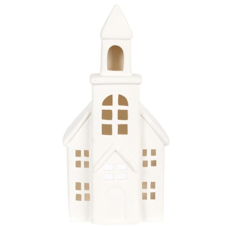 Decor Piece - LED - Porcelain Church