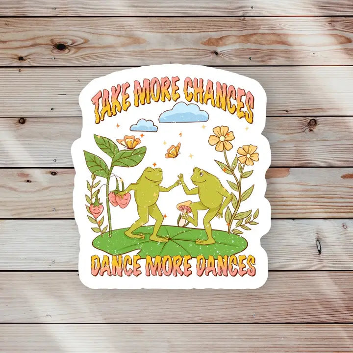 Sticker - Take More Chances Frog