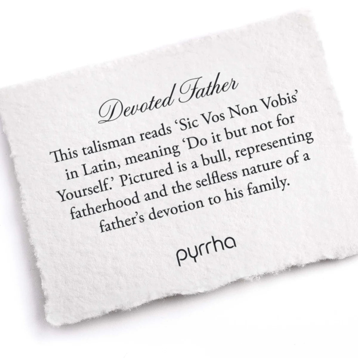 Pyrrha Talisman Necklace - Devoted Father - Silver