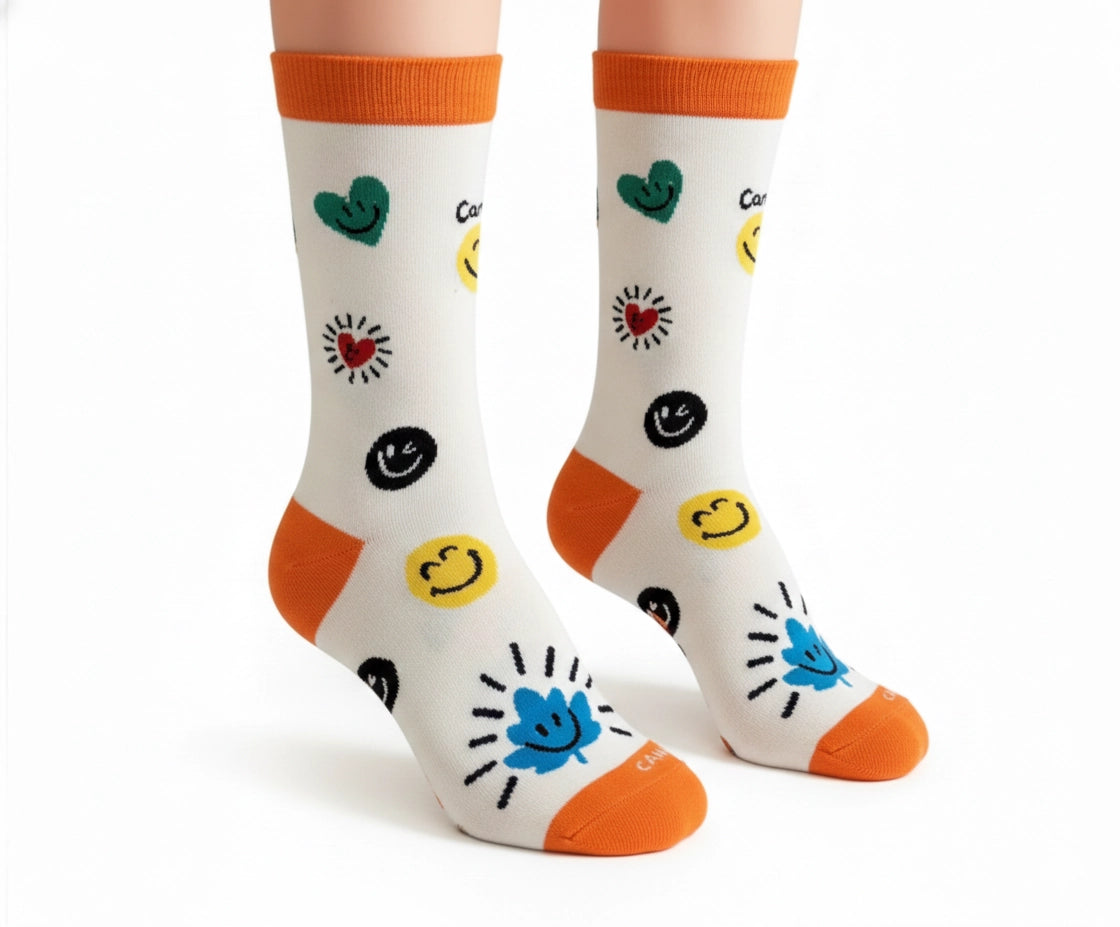 Socks - Small - Canada Smiley Maple Leaf