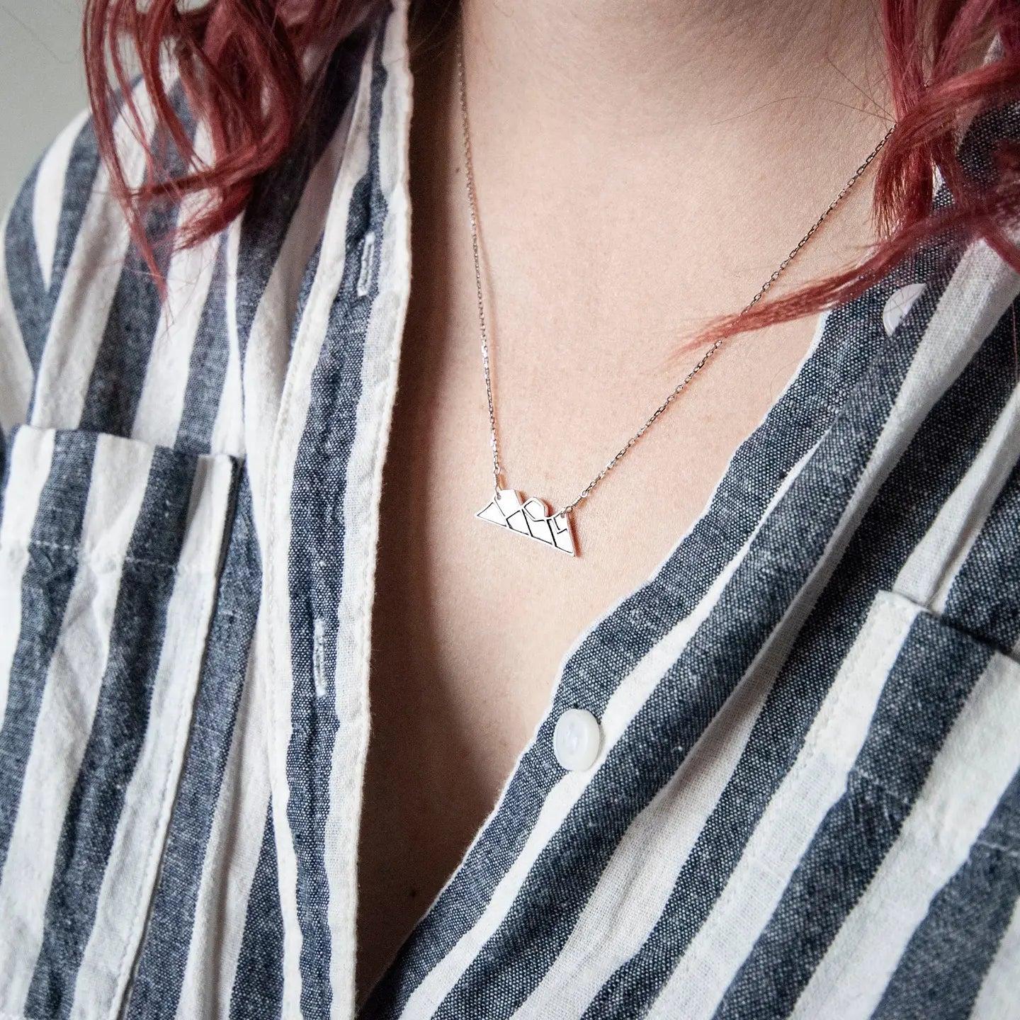 Necklace - Three Sisters Mountain - Sliver