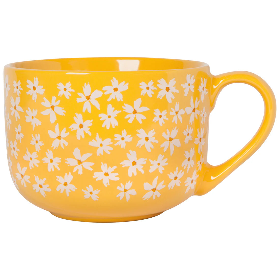 Latte Mug - Full Bloom - Yellow 23oz