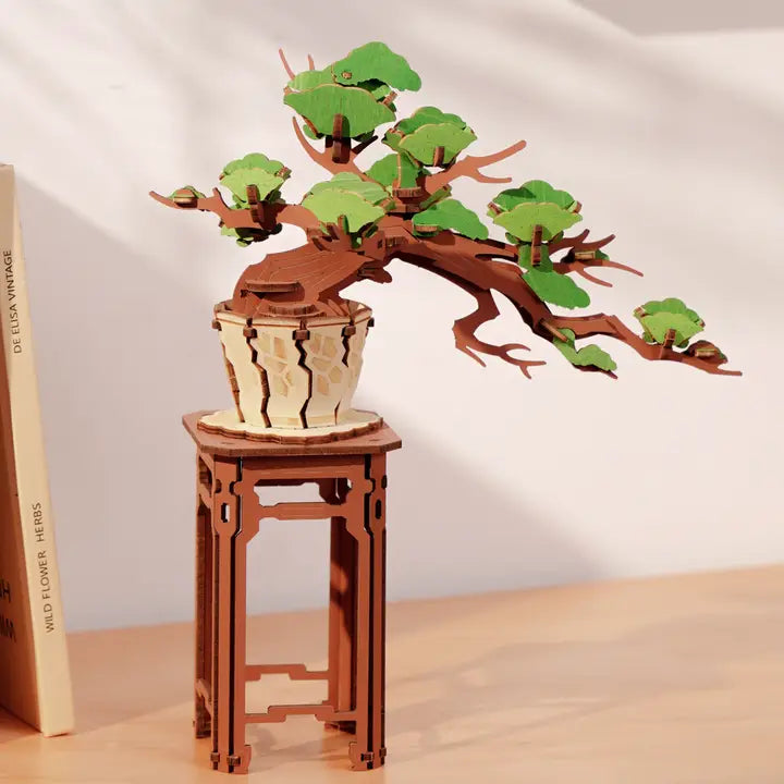 3D Puzzle Kit - Bonsai Tree - Green Brown